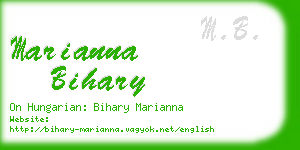 marianna bihary business card